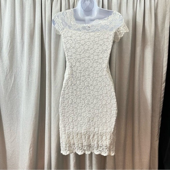 Rags To Wishes Floral Lace‎ Dress Size Medium - Picture 10 of 16